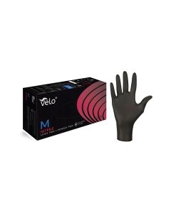 Rękawice nitrylowe VELO Nitrile Black M 100 szt.
