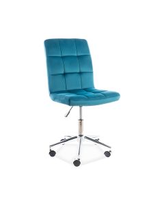 Fotel obrotowy Q 020 Signal, Velvet turkus, bluvel 85