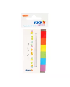 Zakładki indeksujące papierowe Rainbow 45x15mm, 6 kolor&oacute;w neonowych, 180 sztuk
