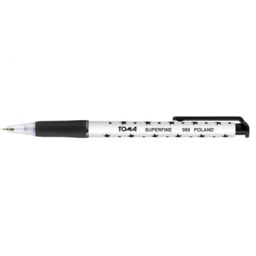 Długopis Toma czarny Superfine 0,3mm automatyczny