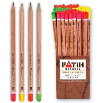 Ołówek szkolny i biurowy Fatih Natural HB sześciokątny