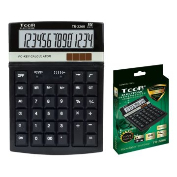Kalkulator TOOR TR-2260, 14 pozycyjny, podwójne zasilanie