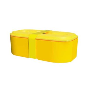 Lunch Box z elastyczną opaską żółty
