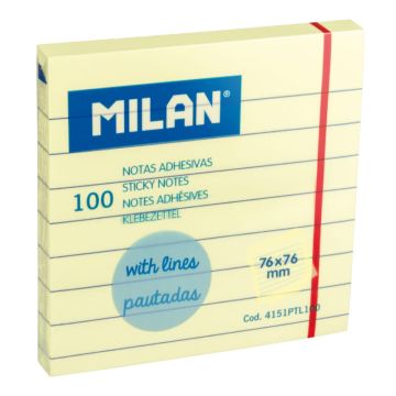 Bloczki samoprzylepne w linie MILAN, 76x76, 10 sztuk