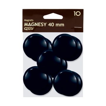 Magnes 40mm GRAND, czarny, 10 szt