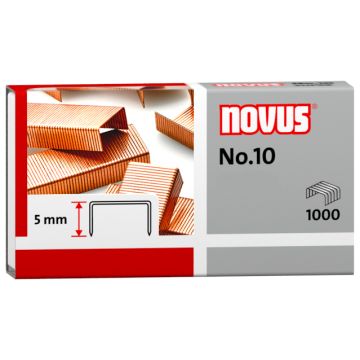 Zszywki biurowe miedziowane NOVUS 10 1000 sztuk