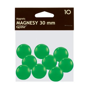 Magnes 30mm GRAND, zielony, 10 szt