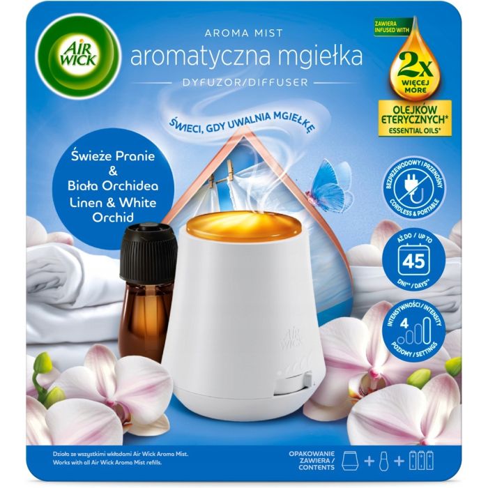 Dyfuzor\u0020AIR\u0020WICK\u0020Aroma\u0020Mist\u0020Mgie\u0142ka\u0020z\u0020olejkami\u002020ml\u0020\u015Awie\u017Ce\u0020pranie\u0020\u0026\u0020bia\u0142a\u0020orchidea\u0020\u002D\u0020zdj\u0119cie\u00201