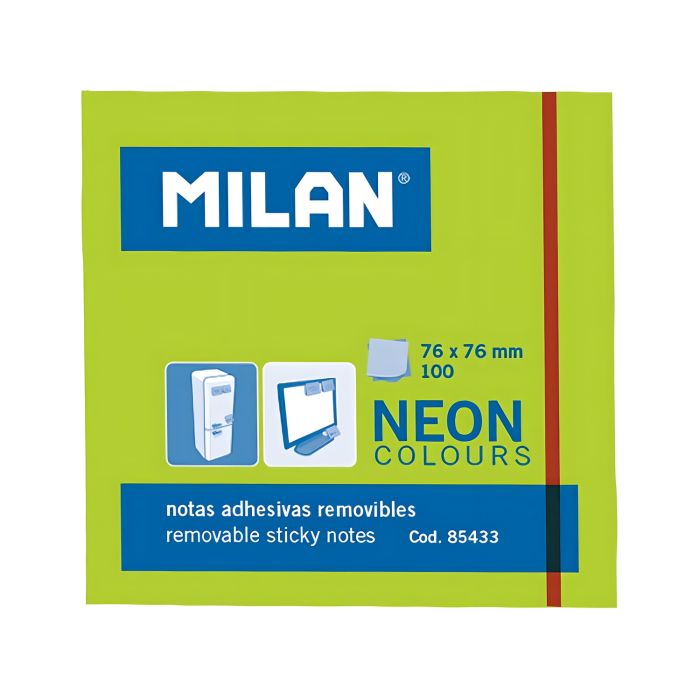 Karteczki\u0020samoprzylepne\u0020Milan\u0020neonowe\u0020zielone\u002076x76,\u0020op.\u0020100\u0020sztuk\u0020\u002D\u0020zdj\u0119cie\u00201