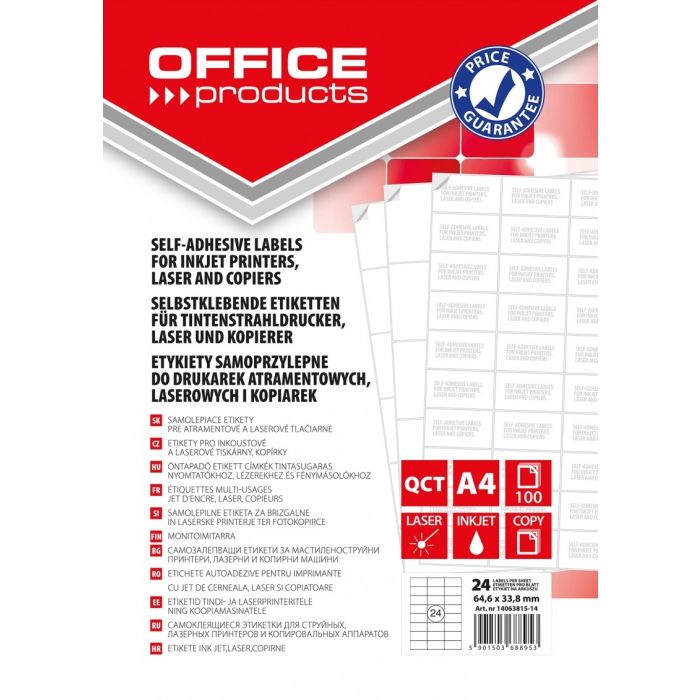 Etykiety\u0020OFFICE\u0020PRODUCTS,\u002064,6x33,8mm,\u0020bia\u0142e,\u0020100\u0020ark.\u0020\u002D\u0020zdj\u0119cie\u00201