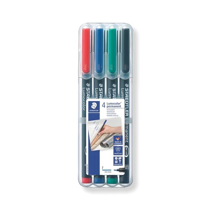 Foliopis\u0020Wodoodporny\u0020Staedtler\u0020Lumocolor,\u0020F,\u00204\u0020Kolory\u0020\u002D\u0020zdj\u0119cie\u00201
