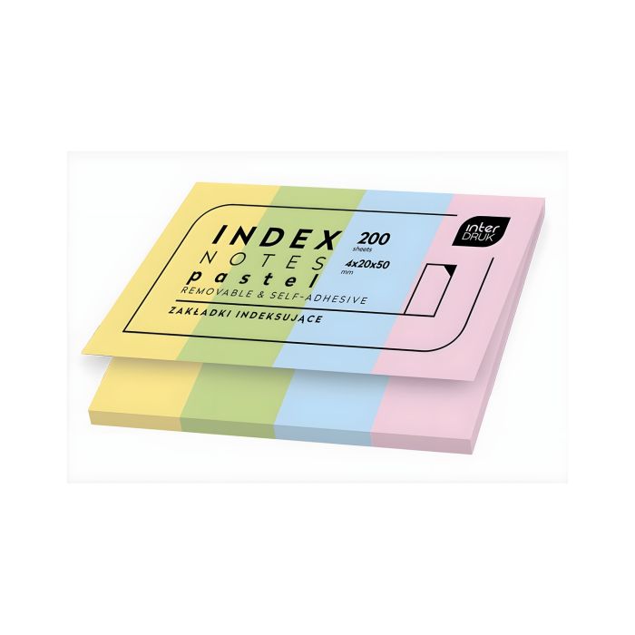 Zak\u0142adki\u0020indeksuj\u0105ce\u0020Interdruk\u00204x20x50mm,\u00204\u0020kolory\u0020pastel\u0020\u002D\u0020zdj\u0119cie\u00201