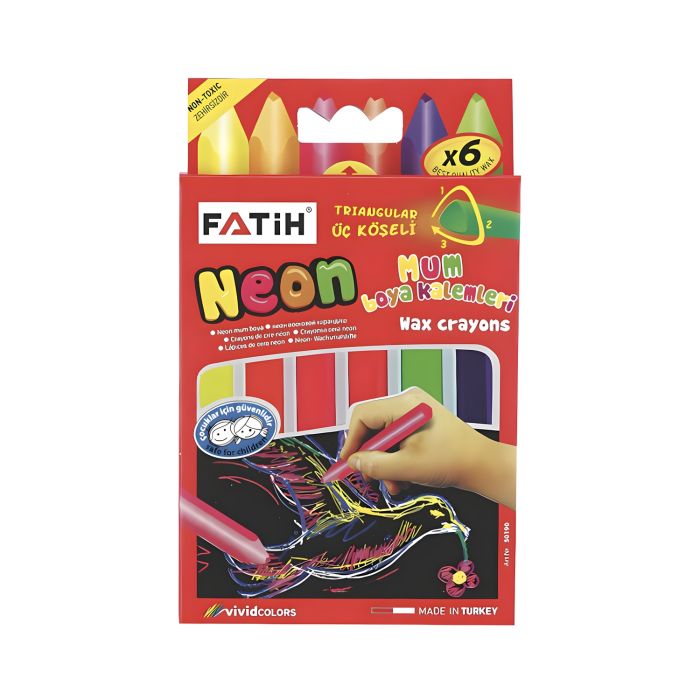 Kredki\u0020woskowe\u0020Fatih\u0020Neon\u00206\u0020kolor\u00F3w\u0020\u002D\u0020zdj\u0119cie\u00201