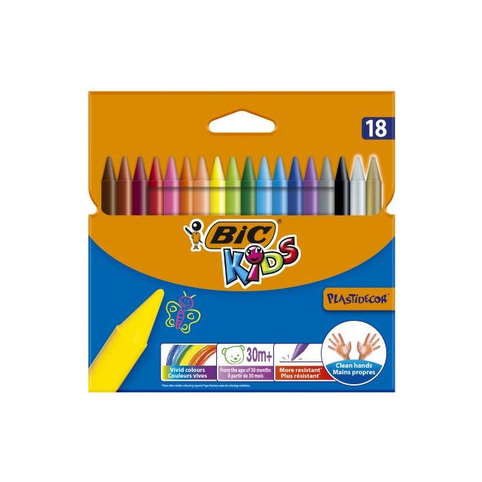 Kredki\u0020\u015Bwiecowe\u0020BIC\u0020Plastidecor\u0020zestaw\u002018\u0020kolor\u00F3w\u0020\u002D\u0020zdj\u0119cie\u00201