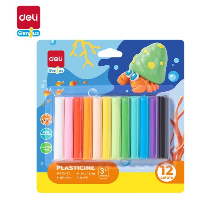 Plastelina\u002012\u0020kolor\u00F3w\u0020intensywne\u0020DELI\u0020EH712\u002D12\u0020\u002D\u0020zdj\u0119cie\u00201