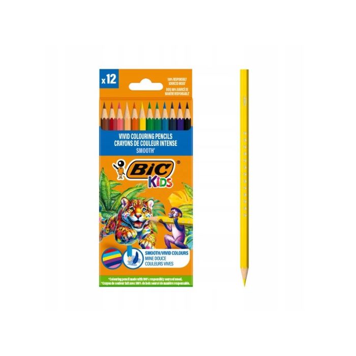 Kredki\u0020Drewniane\u0020ECO\u0020SMOOTH\u0020BIC\u002012\u0020Kolor\u00F3w\u0020\u002D\u0020zdj\u0119cie\u00201
