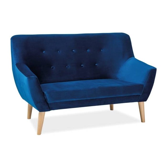 Sofa\u00202\u002Dos\u0020granatowa\u0020aksamit\u0020136\u0020cm\u0020na\u0020bukowych\u0020nogach\u0020Nordic2\u0020Signal\u0020\u002D\u0020zdj\u0119cie\u00201
