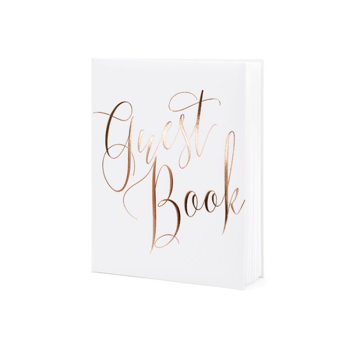 Ksi\u0119ga\u0020Go\u015Bci\u0020Guest\u0020book\u002020x24,5cm\u0020bia\u0142a\u002022\u0020kartki\u0020\u002D\u0020zdj\u0119cie\u00201