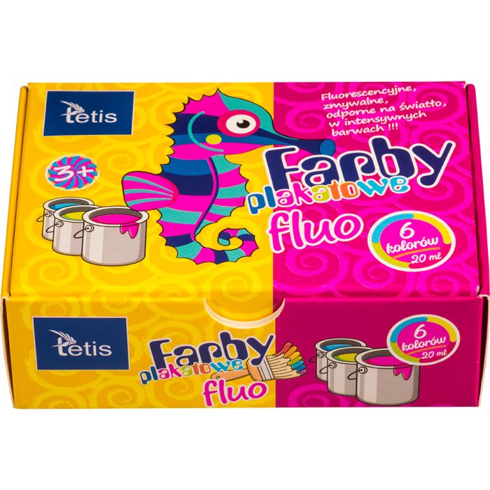 Farby\u0020Plakatowe\u0020Fluorescencyjne\u0020TETIS\u0020Zestaw\u00206\u0020Kolor\u00F3w\u002020ml\u0020\u002D\u0020zdj\u0119cie\u00201
