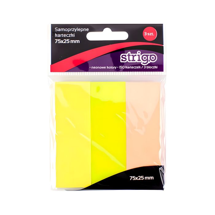 Karteczki\u0020samoprzylepne\u0020Strigo\u002075X25mm\u0020150\u0020kartek\u0020neon\u0020\u002D\u0020zdj\u0119cie\u00201