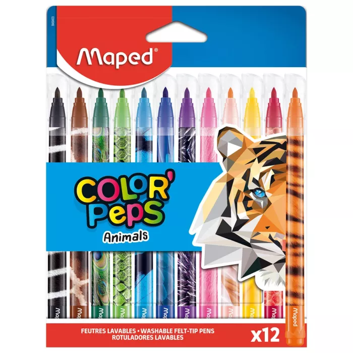 Flamastry\u0020Colorpeps\u0020Animals\u002012\u0020sztuk\u0020w\u0020etui\u0020z\u0020motywami\u0020zwierz\u0119cymi\u0020\u002D\u0020zdj\u0119cie\u00201