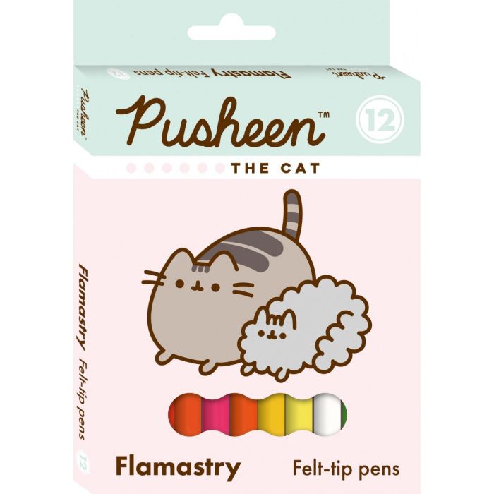 Flamastry\u002012\u0020kolor\u00F3w\u0020z\u0020motywem\u0020Pusheen\u0020zestaw\u002012\u0020sztuk\u0020\u002D\u0020zdj\u0119cie\u00201