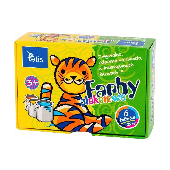 Farby\u0020Plakatowe\u00206\u0020Kolor\u00F3w\u002020ml\u0020TETIS\u0020\u002D\u0020zdj\u0119cie\u00201