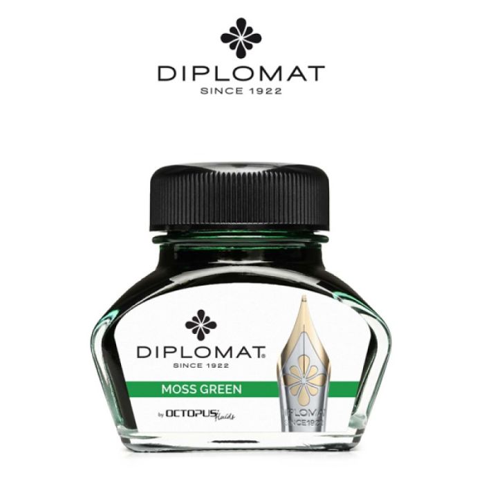 Atrament\u0020do\u0020pi\u00F3r\u0020wiecznych\u0020DIPLOMAT\u0020w\u0020ka\u0142amarzu\u002030\u0020ml\u0020jasnozielony\u0020\u002D\u0020zdj\u0119cie\u00201