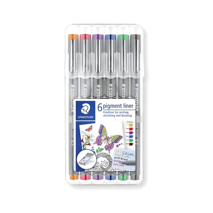 Pisak\u0020z\u0020atramentem\u0020pigmentowym\u0020Staedtler\u00200,3\u0020mm,\u00206\u0020sztuk\u0020w\u0020etui\u0020\u002D\u0020zdj\u0119cie\u00201