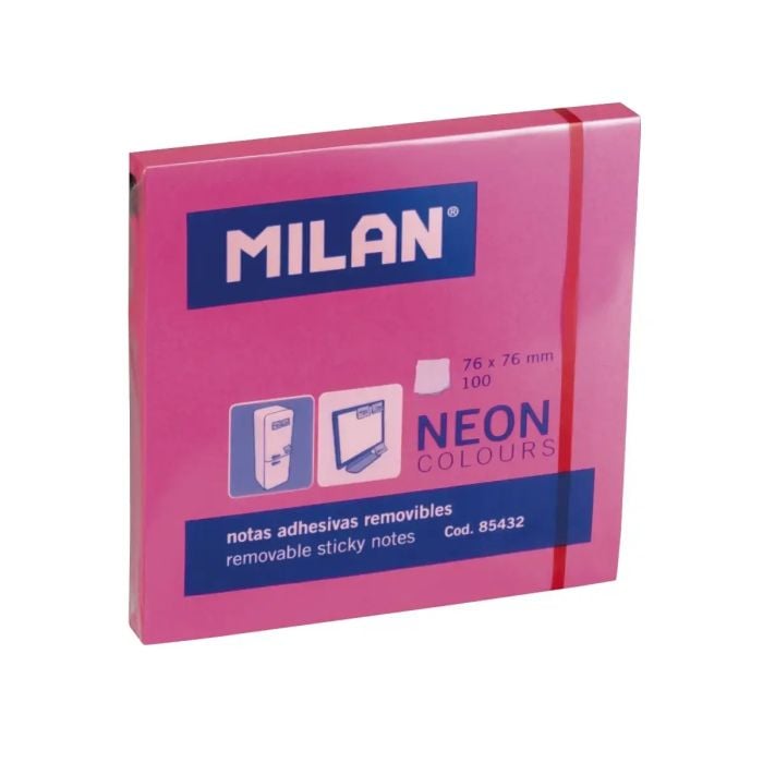 Karteczki\u0020samoprzylepne\u0020MILAN\u0020NEONOWE\u0020r\u00F3\u017Cowe\u002076x76mm,\u0020100\u0020szt.\u0020\u002D\u0020zdj\u0119cie\u00201