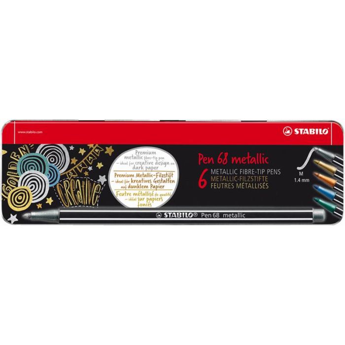 Pisaki\u0020Stabilo\u0020Pen\u002068\u0020Metallic\u0020metaliczne\u0020zestaw\u00206\u0020sztuk\u0020w\u0020etui\u0020\u002D\u0020zdj\u0119cie\u00201