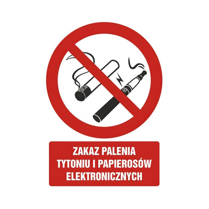 Znak\u0020TDC\u0020Zakaz\u0020palenia\u0020tytoniu\u0020i\u0020papieros\u00F3w\u0020elektronicznych\u0020105x148\u0020mm\u0020PCV\u0020\u002D\u0020zdj\u0119cie\u00201
