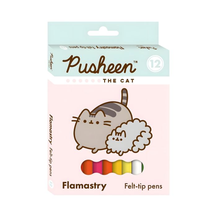 Flamastry\u002012\u0020kolor\u00F3w\u0020z\u0020motywem\u0020Pusheen\u0020\u002D\u0020zdj\u0119cie\u00201