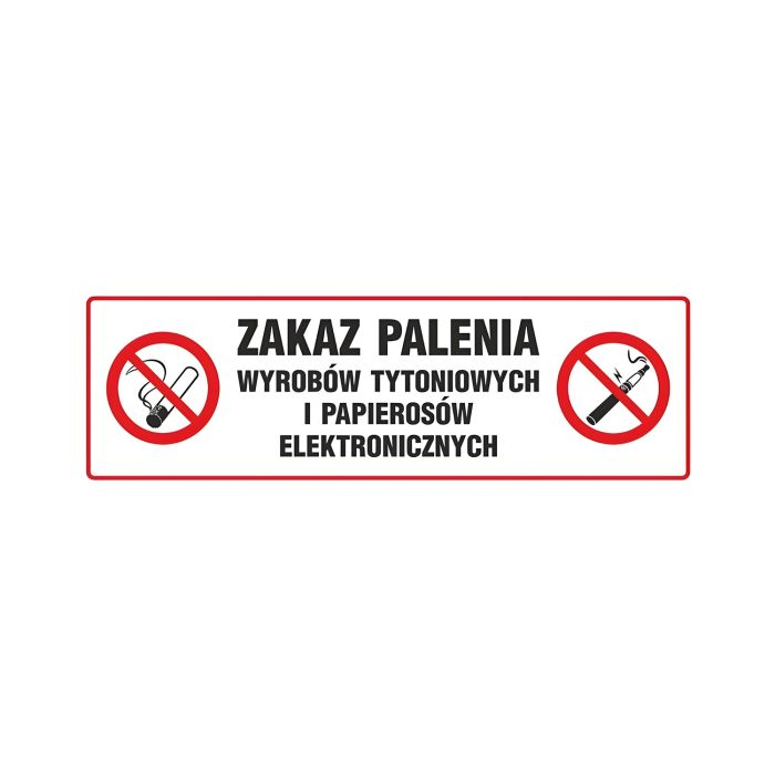 Znak\u0020TDC\u0020Zakaz\u0020palenia\u0020wyrob\u00F3w\u0020tytoniowych\u0020i\u0020papieros\u00F3w\u0020elektronicznych\u0020100x300\u0020mm\u0020PCV\u0020\u002D\u0020zdj\u0119cie\u00201