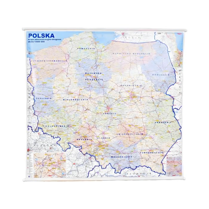 Mapa\u0020\u015Bcienna\u0020administracyjno\u002Ddrogowa\u0020Polska\u0020Jokart\u0020\u00201\u003A600\u0020tys.\u0020120x110\u0020cm\u0020\u002D\u0020zdj\u0119cie\u00201