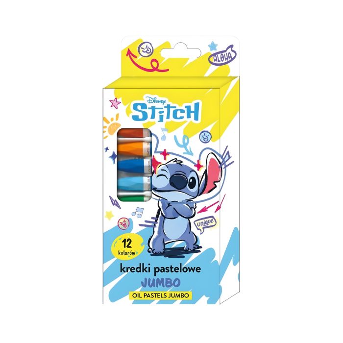 Kredki\u0020pastele\u0020olejne\u0020Jumbo\u0020Stitch\u002012\u0020kolor\u00F3w\u0020zestaw\u0020dla\u0020dzieci\u0020\u002D\u0020zdj\u0119cie\u00201