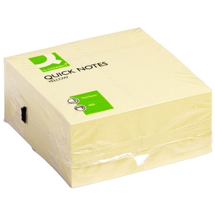 Kostka\u0020samoprzylepna\u0020Q\u002DCONNECT,\u002076x76mm,\u0020400\u0020kart.,\u0020\u017C\u00F3\u0142ty\u0020\u002D\u0020zdj\u0119cie\u00201