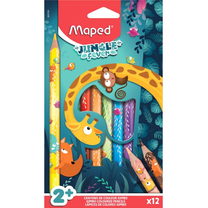 Kredki\u0020tr\u00F3jk\u0105tne\u0020JUMBO\u0020JUNGLE\u0020FEVER\u002012\u0020sztuk\u0020\u002D\u0020zdj\u0119cie\u00201