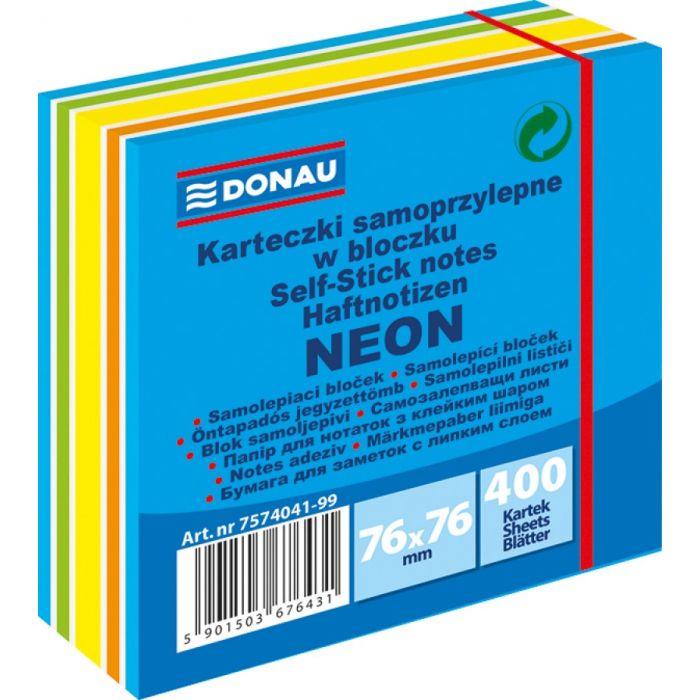 Kostka\u0020samoprzylepna\u0020DONAU\u002076x76\u0020mm\u0020niebieska\u0020mix\u0020neon\u0020pastel\u0020400\u0020kartek\u0020\u002D\u0020zdj\u0119cie\u00201
