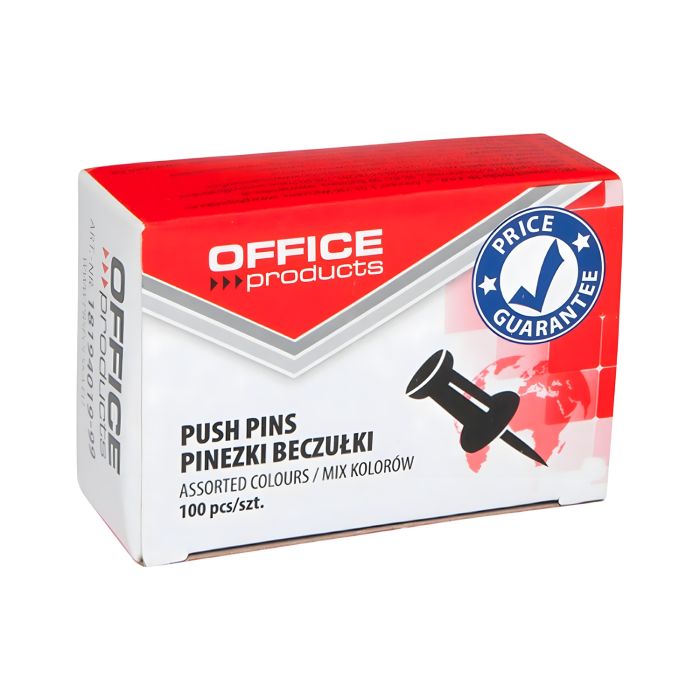 Pinezki\u0020biurowe\u0020beczu\u0142ki\u0020OFFICE\u0020PRODUCTS,\u0020mix\u0020kolor\u00F3w\u0020\u002D\u0020zdj\u0119cie\u00201