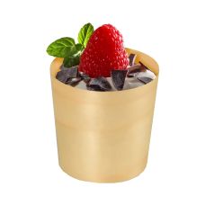 Miseczka z drewna okrągła 4,5 x 4,5 cm naturalna 50 sztuk do cateringu eventów