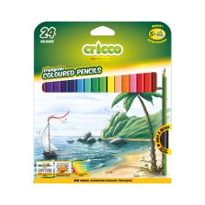 Kredki trójkątne Cricco 24 kolory zestaw 6 opakowań