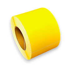 Etykieta termiczna żółta 100x160 mm perforowana FI 76 1000 szt.