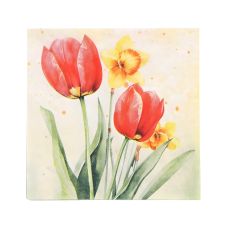 Serwetki papierowe 3-warstwowe wzór Tulips 25 x 25 cm 50 szt.