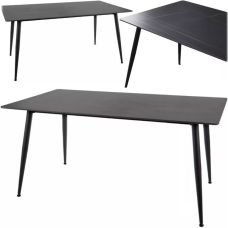 Stół prostokątny ceramiczny czarny mat 160x90 rozkładany Rion Signal