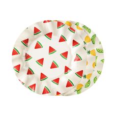 Talerzyki Papierowe Okrągłe Owoce Mix Wzorów 20.5 cm 6 sztuk
