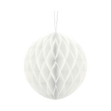 Kula Bibułowa Biała Dekoracyjna 20 cm