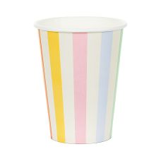 Kubeczki Papierowe Paski 400 ml na Zimne Napoje (6 szt.)