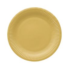 Talerz papierowy okrągły złoty Gold średnica 23 cm elegancki wzór 8 sztuk