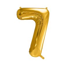Balon Foliowy Cyfra 7 Złoty 86cm